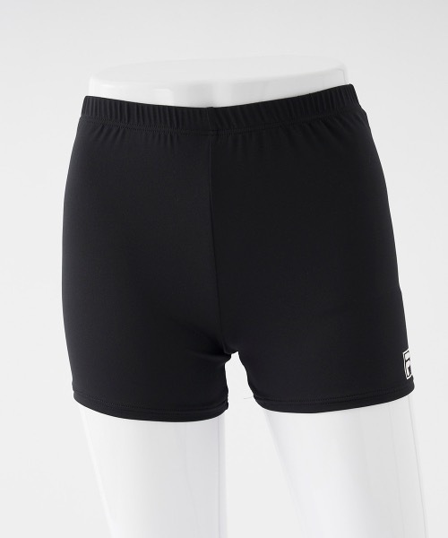 FILA GOLF(フィラゴルフ )の「【FILA GOLF:フィラゴルフ】レディースショートレギンス ゴルフ 接触冷感 吸汗速乾(レギンス/スパッツ・レディース・ブラック・L/XL/S/M)」の1枚目の写真