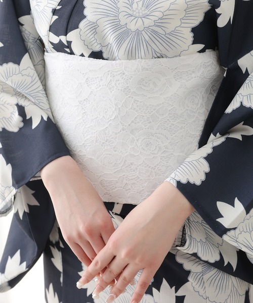 ナイスクラップ セパレート浴衣 作り帯、帯飾りセット 1人で着られる】セパレート浴衣 / 浴衣+作り帯セット（浴衣