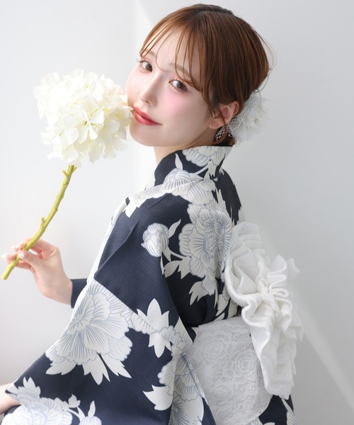 セパレート浴衣 浴衣　one after another NICE CRAP 1人で着られる】セパレート浴衣 / 浴衣+作り帯セット（浴衣
