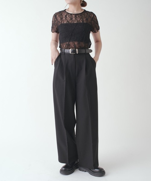 Lui's(ルイス)の「メローデザイントップス(Tシャツ/カットソー・レディース・ブラック/ベージュ/ホワイト・FREE)」の8枚目の写真