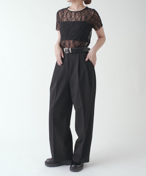 Lui's(ルイス)の「メローデザイントップス(Tシャツ/カットソー・レディース・ブラック/ベージュ/ホワイト・FREE)」の9枚目の写真