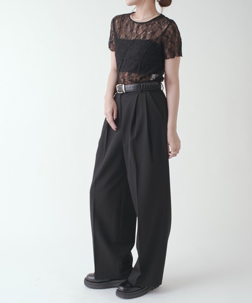 Lui's(ルイス)の「メローデザイントップス(Tシャツ/カットソー・レディース・ブラック/ベージュ/ホワイト・FREE)」の10枚目の写真