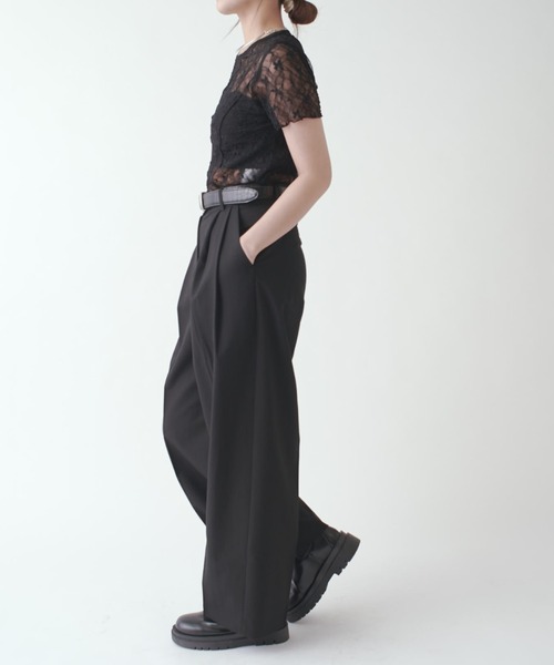 Lui's(ルイス)の「メローデザイントップス(Tシャツ/カットソー・レディース・ブラック/ベージュ/ホワイト・FREE)」の12枚目の写真