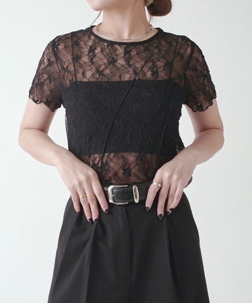 Lui's(ルイス)の「メローデザイントップス(Tシャツ/カットソー・レディース・ブラック/ベージュ/ホワイト・FREE)」の5枚目の写真