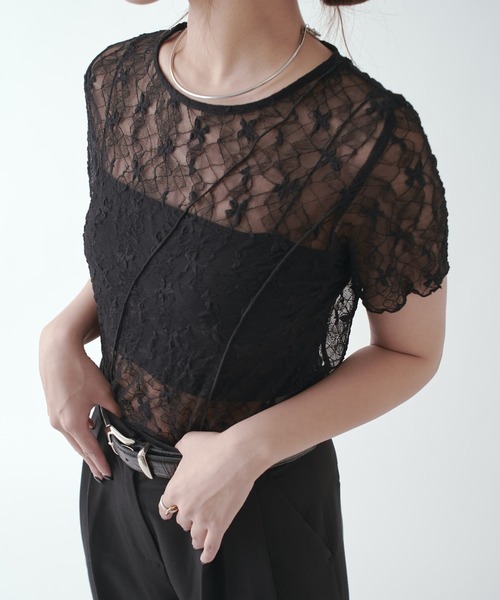 Lui's(ルイス)の「メローデザイントップス(Tシャツ/カットソー・レディース・ブラック/ベージュ/ホワイト・FREE)」の7枚目の写真