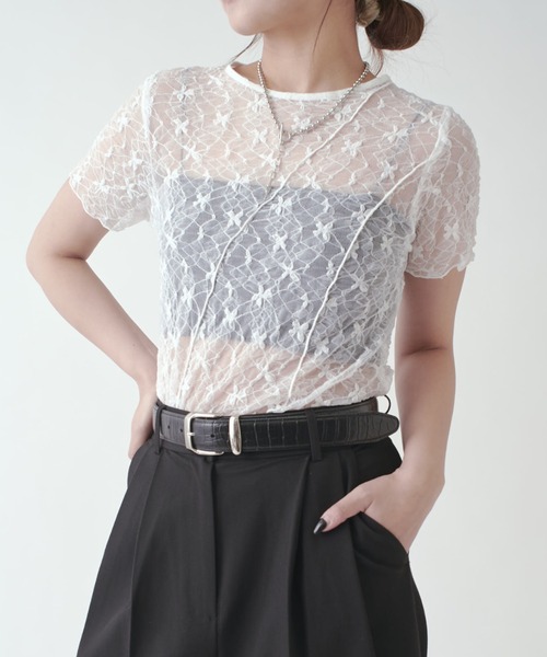 Lui's(ルイス)の「メローデザイントップス(Tシャツ/カットソー・レディース・ブラック/ベージュ/ホワイト・FREE)」の14枚目の写真