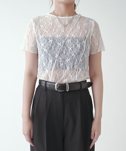 Lui's(ルイス)の「メローデザイントップス(Tシャツ/カットソー・レディース・ブラック/ベージュ/ホワイト・FREE)」の16枚目の写真