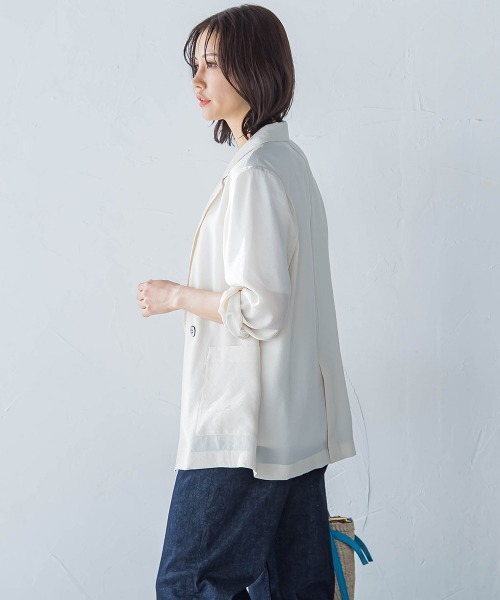 セール】ライトシアージャケット≪手洗い可能≫（テーラードジャケット