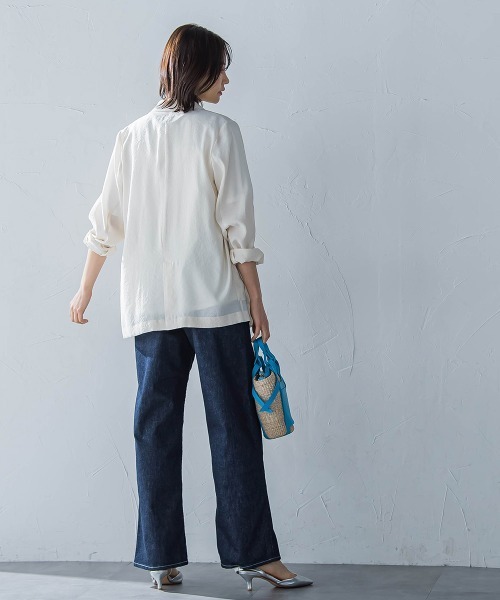 セール】ライトシアージャケット≪手洗い可能≫（テーラードジャケット