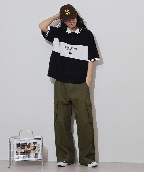 Red Cap Girl(レッドキャプガール)の「RED CAP GIRL 鹿の子切替 POLOshirt(ポロシャツ・メンズ・ネイビー/ホワイト/ブラック・M/L/LL)」の18枚目の写真