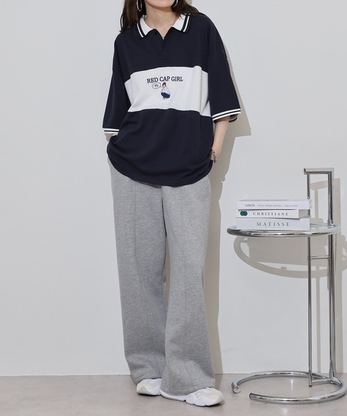 Red Cap Girl(レッドキャプガール)の「RED CAP GIRL 鹿の子切替 POLOshirt(ポロシャツ・メンズ・ネイビー/ホワイト/ブラック・M/L/LL)」の11枚目の写真