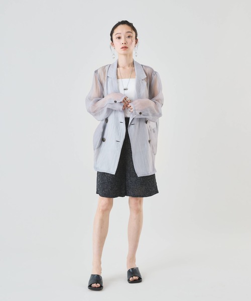 Muscat(マスカット)の「【セットアップ可】サマーツイードタックハーフパンツ(その他パンツ・レディース・ブラウン/ブラック/ライトグレー/クリーム・F)」の10枚目の写真
