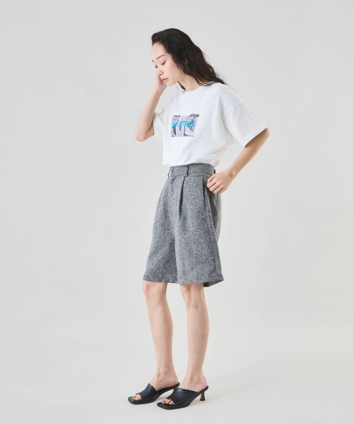 Muscat(マスカット)の「【セットアップ可】サマーツイードタックハーフパンツ(その他パンツ・レディース・ブラウン/ブラック/ライトグレー/クリーム・F)」の16枚目の写真