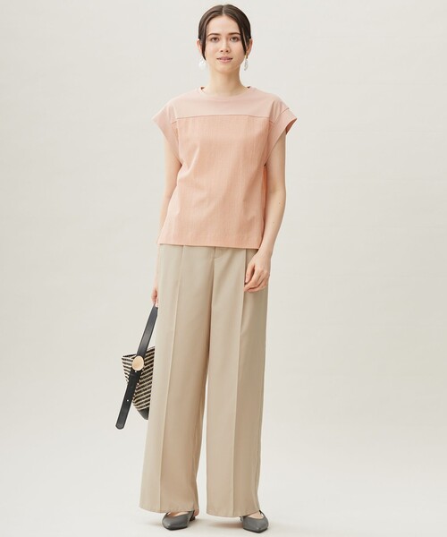 自由区(ジユウク)の「フルダルスパンマイクロピーチワイドストレート パンツ(その他パンツ・レディース・ライトグリーン系/グレー系/ベージュ系・38/40/42/36)」の9枚目の写真