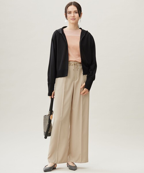 自由区(ジユウク)の「フルダルスパンマイクロピーチワイドストレート パンツ(その他パンツ・レディース・ライトグリーン系/グレー系/ベージュ系・38/40/42/36)」の10枚目の写真