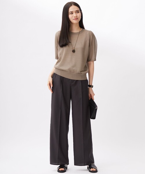 自由区(ジユウク)の「フルダルスパンマイクロピーチワイドストレート パンツ(その他パンツ・レディース・ライトグリーン系/グレー系/ベージュ系・38/40/42/36)」の17枚目の写真