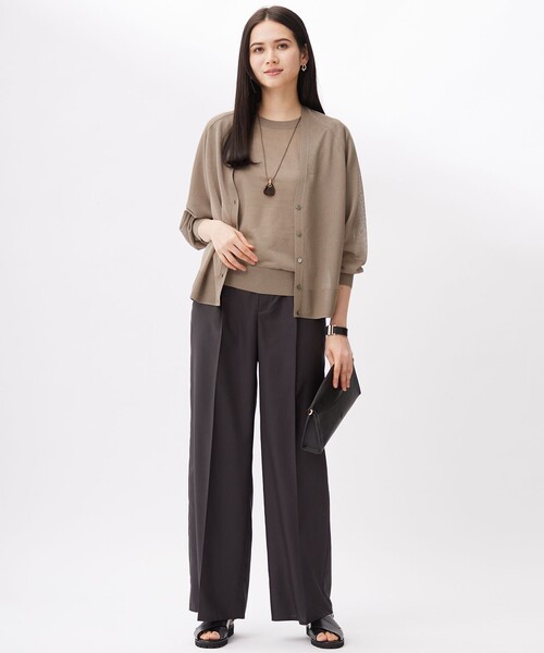 自由区(ジユウク)の「フルダルスパンマイクロピーチワイドストレート パンツ(その他パンツ・レディース・ライトグリーン系/グレー系/ベージュ系・38/40/42/36)」の18枚目の写真