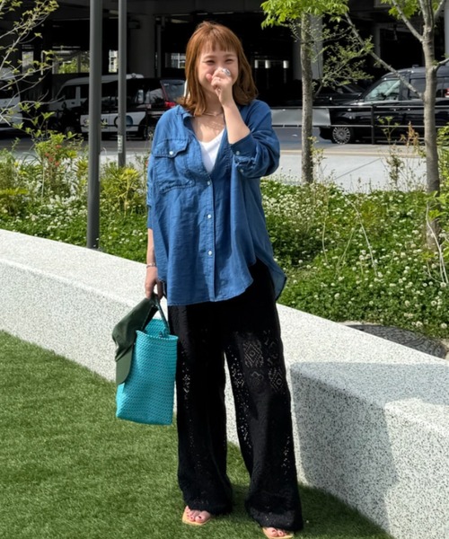 Doux archives（ドゥアルシーヴ）の「サイドラインレースパンツ（その他パンツ・レディース・アイボリー/ブラック・FREE）」の19枚目の写真