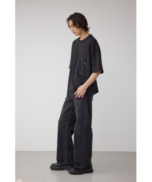 AZUL by moussy(アズールバイマウジー)の「ダブルポケットプルオーバー(Tシャツ/カットソー・メンズ・ライトカーキ/ブラック/オフホワイト・MEDIUM/LARGE)」の10枚目の写真