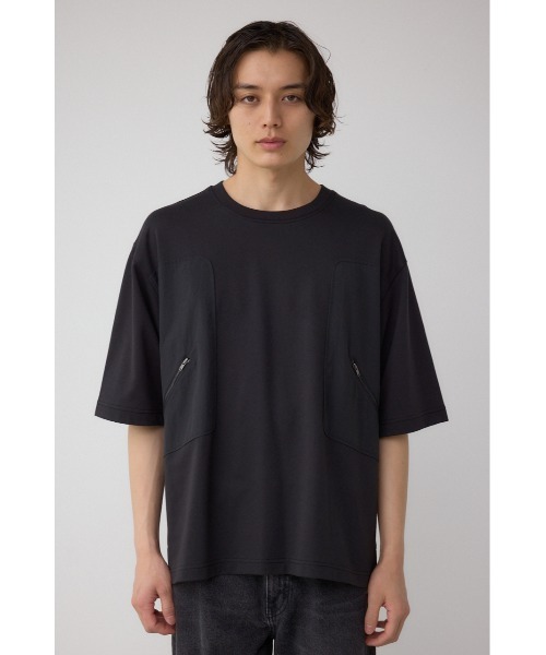 AZUL by moussy(アズールバイマウジー)の「ダブルポケットプルオーバー(Tシャツ/カットソー・メンズ・ライトカーキ/ブラック/オフホワイト・MEDIUM/LARGE)」の11枚目の写真