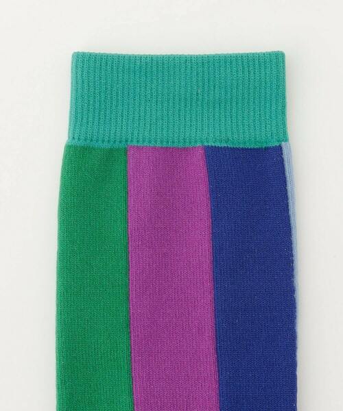 FRAPBOIS（フラボア）の「トーンストライプソックス（ソックス/靴下・レディース・エメラルド/ネイビー/ベージュ・FREE）」の4枚目の写真