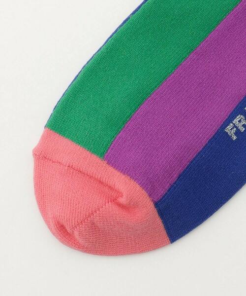 FRAPBOIS（フラボア）の「トーンストライプソックス（ソックス/靴下・レディース・エメラルド/ネイビー/ベージュ・FREE）」の6枚目の写真