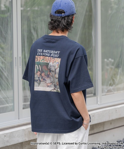 RAGEBLUE（レイジブルー）の「【THE SATURDAY EVENING POST】コラボ/プリントTシャツ（Tシャツ/カットソー・メンズ・ホワイト系その他3/ホワイト/ネイビー/ブラック/レッド・MEDIUM/LARGE）」の5枚目の写真