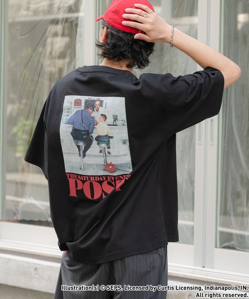 RAGEBLUE（レイジブルー）の「【THE SATURDAY EVENING POST】コラボ/プリントTシャツ（Tシャツ/カットソー・メンズ・ホワイト系その他3/ホワイト/ネイビー/ブラック/レッド・MEDIUM/LARGE）」の4枚目の写真