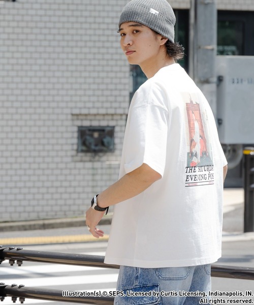 RAGEBLUE（レイジブルー）の「【THE SATURDAY EVENING POST】コラボ/プリントTシャツ（Tシャツ/カットソー・メンズ・ホワイト系その他3/ホワイト/ネイビー/ブラック/レッド・MEDIUM/LARGE）」の8枚目の写真