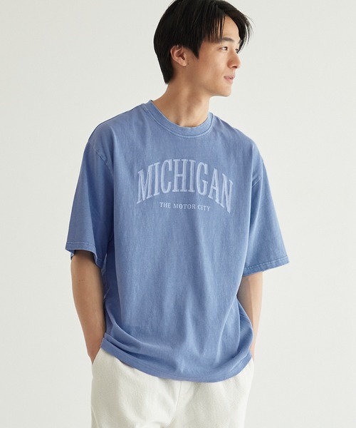 coca(coca)(コカ)の「ピグメントアソートプリントTシャツ(Tシャツ/カットソー・メンズ・ダークグリーン/チャコール/オートミール/ブルー・M/L)」の2枚目の写真