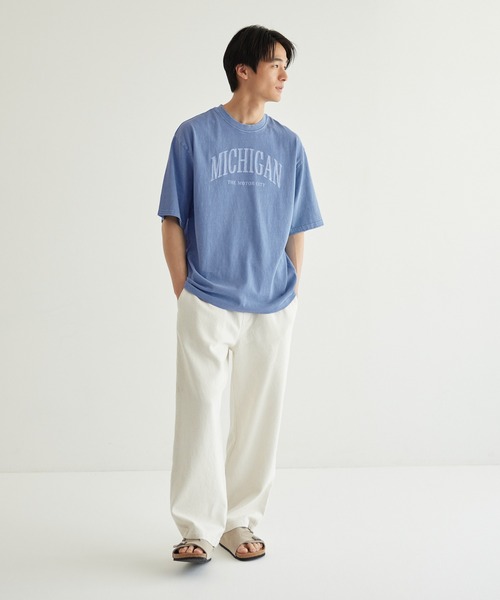 coca(coca)(コカ)の「ピグメントアソートプリントTシャツ(Tシャツ/カットソー・メンズ・ダークグリーン/チャコール/オートミール/ブルー・M/L)」の12枚目の写真