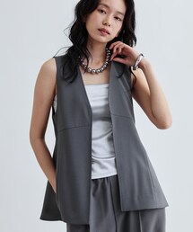 GALLEST | 【セットアップ対応】イージーペプラムジレ(ベスト)