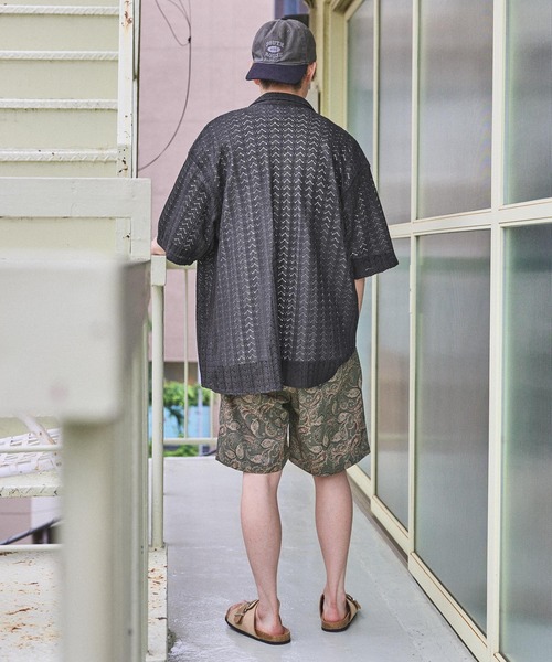 セール】ラッセル透かし編み柄シャツ（シャツ/ブラウス）｜niko
