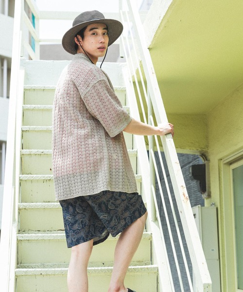 セール】ラッセル透かし編み柄シャツ（シャツ/ブラウス）｜niko and