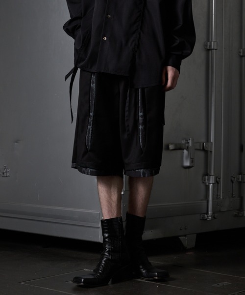 GRANCY】Layered Design Half Slacks / レイヤードデザイン