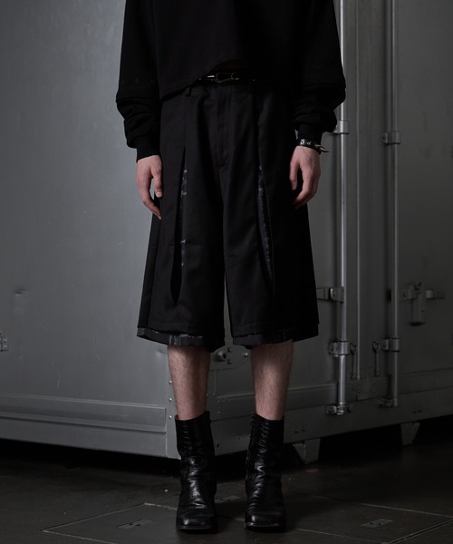 GRANCY】Layered Design Half Slacks / レイヤードデザイン