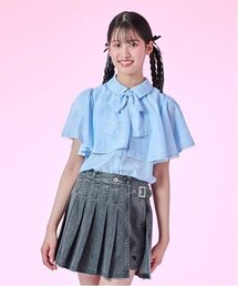 ケープフリルブラウス