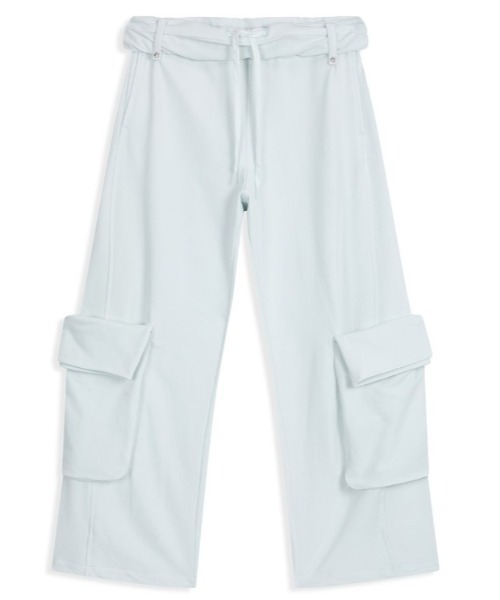 [OPEN YY]ROLLED WAIST SWEAT CARGO パンツ★新作・25SS★韓国★ OPEN YY]ROLLED WAIST SWEAT CARGO パンツ☆新作・25SS☆韓国