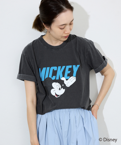 GOOD ROCK SPEED(グッドロックスピード)の「GOOD ROCK SPEED/グッドロックスピード /MICKEY/ TEE(Tシャツ/カットソー・レディース・ライトグレー/ホワイト・FREE)」の8枚目の写真