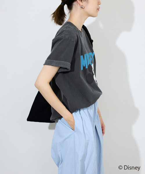 GOOD ROCK SPEED(グッドロックスピード)の「GOOD ROCK SPEED/グッドロックスピード /MICKEY/ TEE(Tシャツ/カットソー・レディース・ライトグレー/ホワイト・FREE)」の9枚目の写真