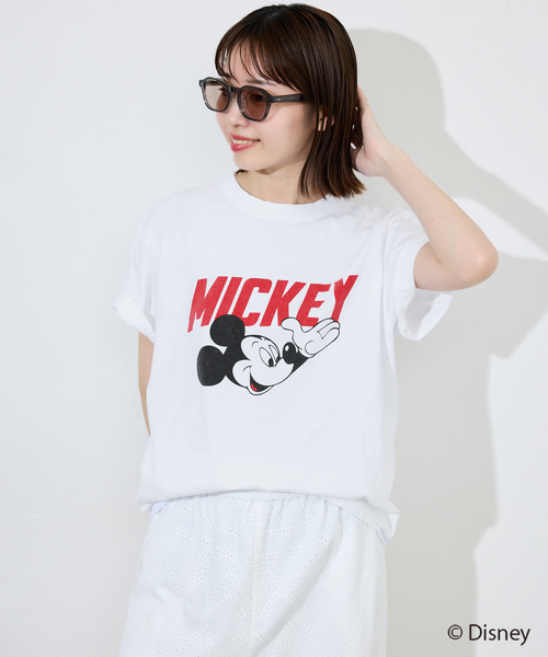 GOOD ROCK SPEED(グッドロックスピード)の「GOOD ROCK SPEED/グッドロックスピード /MICKEY/ TEE(Tシャツ/カットソー・レディース・ライトグレー/ホワイト・FREE)」の16枚目の写真