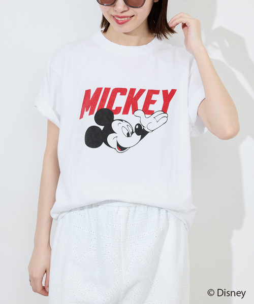 GOOD ROCK SPEED(グッドロックスピード)の「GOOD ROCK SPEED/グッドロックスピード /MICKEY/ TEE(Tシャツ/カットソー・レディース・ライトグレー/ホワイト・FREE)」の17枚目の写真