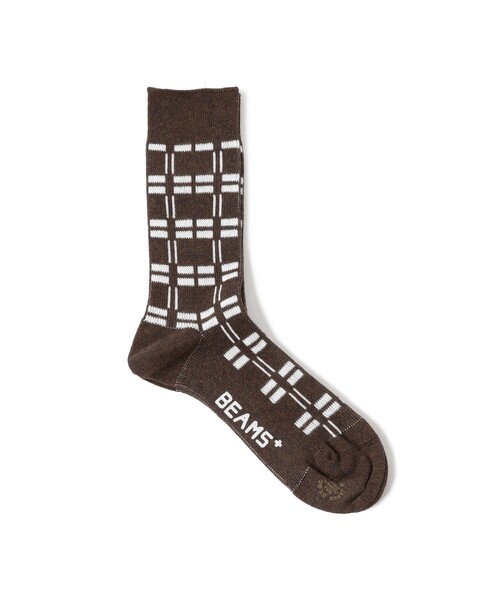 BEAMS PLUS(ビームスプラス)の「Net Socks(ソックス/靴下・メンズ・ネイビー/チャコールグレー/ホワイト/ダークブラウン・ONE SIZE)」の3枚目の写真