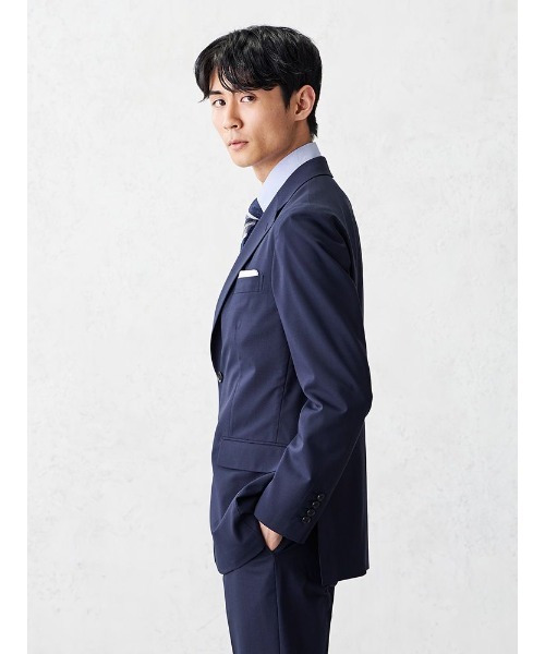 Perfect Suit FActory(パーフェクトスーツファクトリー)の「【軽量/高通気/ウォッシャブル】清涼セットアップジャケット トロピカル生地・洗える・高通気 凄(すご)シリーズ ベージュ/ネイビー/ブラック(テーラードジャケット・メンズ・ネイビー/ブラック/ベージュ・M/L/LL/3L/S)」の19枚目の写真