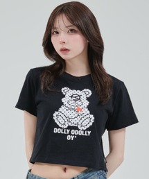 『OY/オーワイ』DOT DOLLY CROPPED TEE/ドットドリークロップ半袖Tシャツ