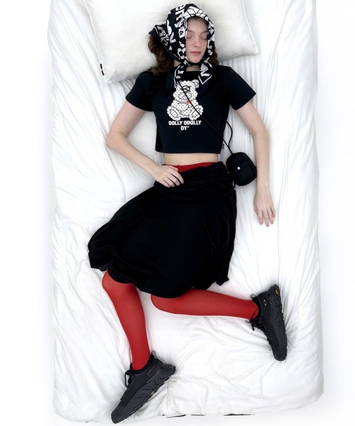 tシャツ 「OY/オーワイ」DOT DOLLY CROPPED TEE/ドットドリークロップ半袖Tシャツ レディース OY/オーワイ』DOT DOLLY CROPPED TEE/ドットドリークロップ半袖T
