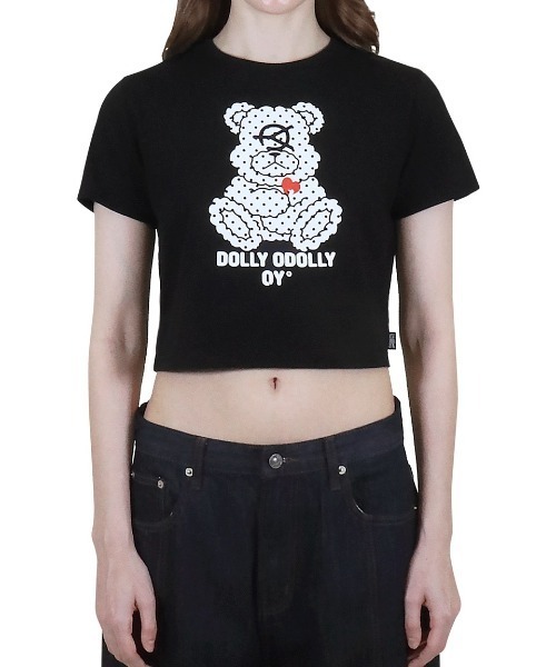 tシャツ 「OY/オーワイ」DOT DOLLY CROPPED TEE/ドットドリークロップ半袖Tシャツ レディース OY/オーワイ』DOT DOLLY CROPPED TEE/ドットドリークロップ半袖T