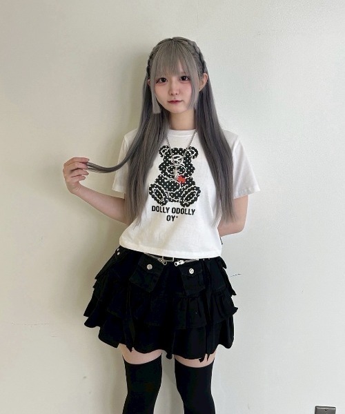 OY/オーワイ』DOT DOLLY CROPPED TEE/ドットドリークロップ半袖T