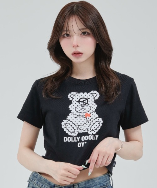 OY(オーワイ)の「『OY/オーワイ』DOT DOLLY CROPPED TEE/ドットドリークロップ半袖Tシャツ(Tシャツ/カットソー・レディース・ホワイト/ブラック・FREE)」の20枚目の写真