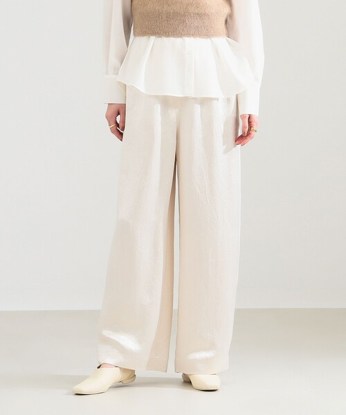 Demi-Luxe BEAMS ベージュワイドパンツ サイズ36 Demi-Luxe BEAMS（デミルクス ビームス）クロップド ワイド